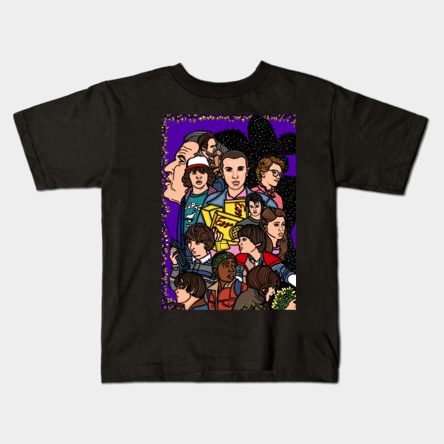 Stranger Things Kids T-Shirt by COLORaQUEEN